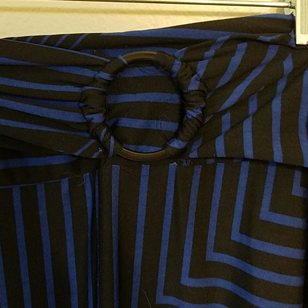 Maxi Dress Robert Louis Blue and Black Skirt